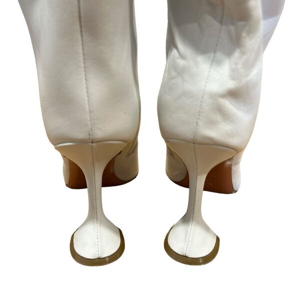 Revolve AMINA MUADDI Fiona Rain white leather boots, size 39 - Picture 15 of 16
